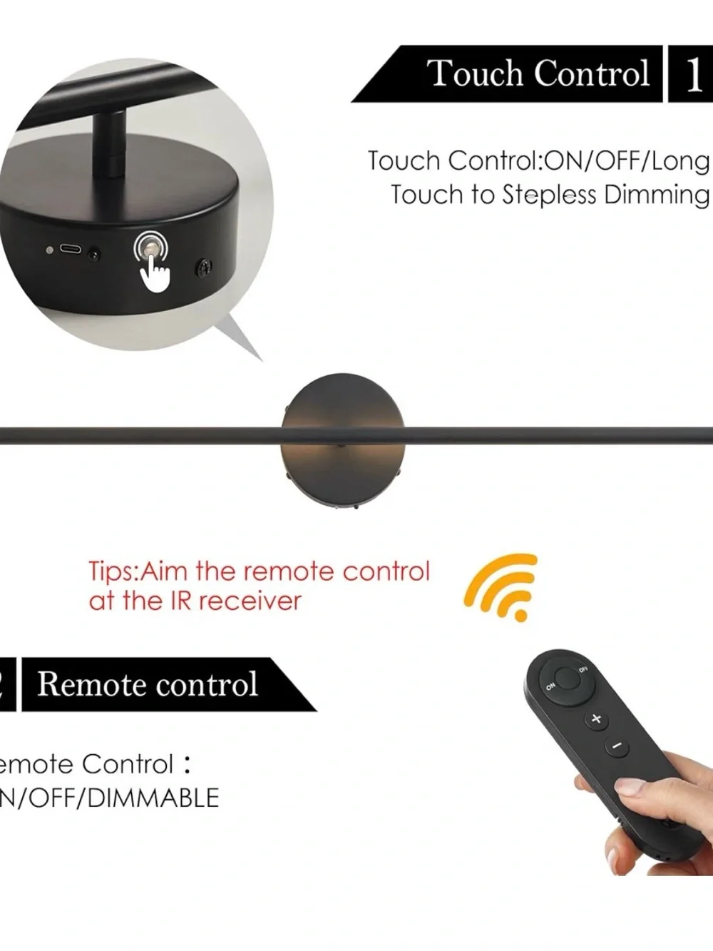 Battery operator, Wall sconses with remote